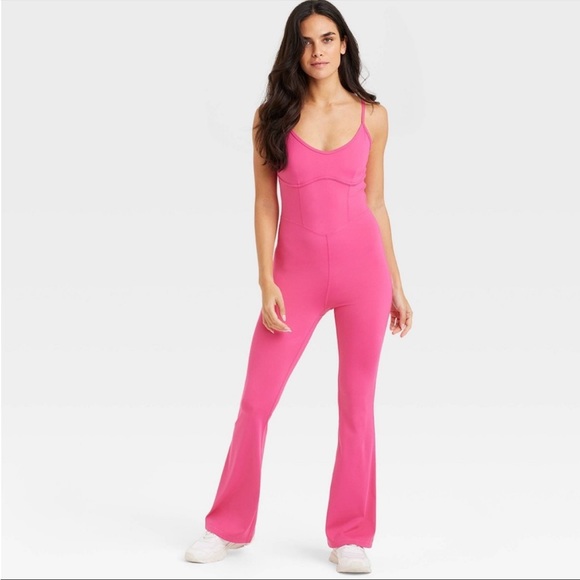 JoyLab Pants & Jumpsuits Joylab Womens Flare Long Bodysuit Jumpsuit